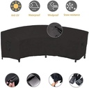 Customized Patio Furniture Cover, Heavy Duty 210D Oxford Cloth Curved Waterproof & Dustproof Sofa Cover for Outdoor Sofa Tarp (Color : Grey, Size : 228x116x86CM)