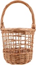 Hanging Wicker Basket Hand Woven Fruit Vegetable Storage Basket Portable Wall Hanging Flower Holder Organizer Box for Kitchen