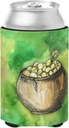 Caroline's Treasures BB5769CC Irish Pot of Gold Can or Bottle Hugger Cooler Washable Drink Sleeve Collapsible Beverage Insulated Holder, Can Hugger, Multicolor