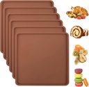 6PCS Silicone Dehydrator Trays with Edge for 14" x 14" Trays, Compatible with Excalibur Dehydrator, Multi-purpose Reusable for Jerky, Fruit, Meat, Herbs, Vegetables, Crackers