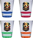 R and R Imports Tampa Florida Design A Souvenir 2 Ounce Shot Glass Round 4-Pack Multicolor