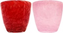 Tida Kobo Glass (Red, Peach), φ3.1 inches (8 cm), Buckwheat Choko, Pack of 2