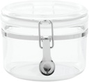 HUBERT Kitchen Canister Clear Plastic Round 27 Ounce - 5" Dia x 4" H