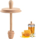 Sun3drucker Wooden Mason Jar Honey Dippers (1X 16OZ Wide Mouth)