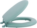 Soft Standard Vinyl Toilet Seat, Light Green - 17 Inch Soft Vinyl Cover with Comfort Foam Cushioning - Fits All Standard Size Fixtures - Easy to Install Fantasia by Achim Home Decor