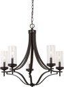 Minka Lavery Chandelier Pendant Lighting 4655-579 Elyton Dining Room Fixture, 5-Light 300 Watts, Bronze