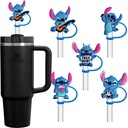 5 Pack Silicone Straw Toppers for Stanley Cup 40 30 oz, Reusable Dust-Proof Straw Cover Cap, Straw Accessories for Water Tumbler