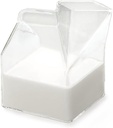 LEMONSODA Glass Milk Carton Container for Creamer, Juice, Tea - 10oz (300ml) (1 count)