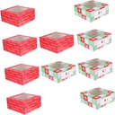 10pcs Cupcake Boxes Inserts Round Cake Boxes for Windowed Design Ideal for Parties