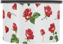 ALAZA Heart Red Rose Flower Floral Airtight Coffee Bean Canister 17oz Food Storage Containers with Lids For Gournd, Tea, Sugar, Flour, Rice, Cereal, Candy Cookie Jar