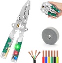 18 in 1 Wire Stripping Pliers with Voltage Tester, Folding Stylus Screwdriver Wire Stripper, For Wire Cutting Stripping Crimping Repair, Electrician, HVAC, Car Repair Tool