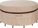 Patio Round Table Chairs Cover 90''Dia Waterproof Dustproof Round Table Covers for Outdoor Furniture Anti-Fading Heavy Duty Patio Furniture Covers