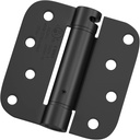 Haidms 3 Pack Self Closing Door Hinges 4 Inch Black Spring Hinge with 5/8" Radius Corner Adjustable Tension for Residential & Heavy-Duty Door Hardware