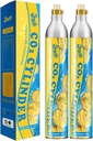 60L Co2 Cartridges Cylinder Compatible with All 'Screw-In' Soda Streaming Maker Co2 tanks 14.5oz Threaded CO2 Cartridge canister Sparkling Water Carbonates Set of 2