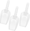 Zerodeko 3pcs Practical Ice Scoop Acrylic Flour Shovel Rice Shovel Food Scoop Comfortable Handle for Ice Machine