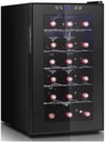 18 Bottles Wine Cooler Compressor Freestanding Chiller-Counter Top Red/White Wine Beer and Champagne Wine Cellar-Digital Temperature Display Glass Door-Quiet Operation