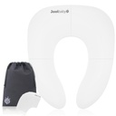 Jool Baby PASSPORT Folding Travel Potty Seat for Training Toddlers - Fits Every Toilet Securely - NEW Pull Tab for Easy Removal (White)