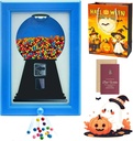Preferablen/Secondlyt/Regulatem Candy Dispenser Picture Frame, Wall Mounted Candy Dispenser, Gumball Machine Picture Frame, Handy Fast Distribution Candies, Nuts, Dog & Cat Treats (BLUE)