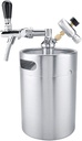 Home Brewing Push ， Regulator Wine Accessories， 5L Pressurized Home Brewing Craft Beer Dispenser Set Stainless Steel Mini Keg Growler