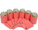QualityPerfection Premium Blank Can Coolers Sleeves Soft Drink Collapsible Insulator Coolers (12, Coral)