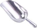 Cabilock Heavy-Duty Aluminum Alloy Ice Scoop 18.7x5.7x3.6cm Food-Grade Metal Shovel for Ice Cubes Rice and Tea for Kitchen Use and Party Supplies