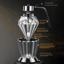 Yosoo Glass Honey Dispenser Syrup Seasoning Jar Kitchen Tool with Stand (200ml oil pot)