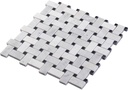 Tenedos Italian Bianco Carrara White Greyish Marble Basketweave Polished Mosaic Floor Wall Tile with Black Dots for Kitchen Backsplash Bathroom Flooring Shower, Fireplace, Niche Accent Decor