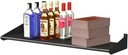 Ultra Wine Racks Showcase Shelf - Triple Deep Wine Display Shelf, Black Metal Storage for Large Format Bottles, Decanters, & Decor