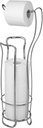 iDesign Axis Steel Free-Standing Toilet Paper Storage Dispenser - 8" x 6.5" x 24.5", Chrome