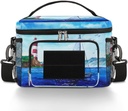 Ocean Boat Lighthouse Lunch Bag, Lunch Box, Lunch Box for Men, Cooler Bag, Tactical Lunch Box, Lunch Bag Women, Lunchbox, Mens Lunch Boxes for Work, Insulated Lunch Bag
