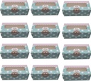 2 Holes Cupcake Box, 12 Pieces Cupcake Boxes with Window Including Stickers, Cupcake Box for Carrying Displaying Tasty Muffins, Cupcakes, Fairy Cakes, Treats, Cookies