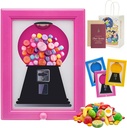 Candy Dispenser Picture Frame, Rare Vintage the Handy Candy Frame - Hanging Candies Machine Art, Handy Fast Distribution Candies, Dog & Cat Treats, Suitable for Birthday and Holiday Gifts (Pink)