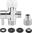 Bidet T Adapter With Shut Off Valve,Brass Bidet T Adapter,Metal T Adapter For Handheld Toilet,3 Way T Valve For Bidet,7/8"×7/8"×1/2" Or 3/8",Bidet Attachment For Toilet