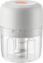 ELECTRIC GARLIC MINCE, 250ML Food Chopper USB, Mini Vegetable Chopper, Garlic Mincer, Onion Chopper, Portable Small Food Processor (white)