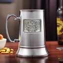 HomeWetBar Personalized Stainless Steel Beer Stein - 17 oz Engraved Beer Stein