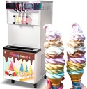 Kolice commercial high capacity ETL 2+1 mixed flavors soft serve ice cream machine, gelato machine-transparent dispensers,auto washing,auto counting, upper tanks refrigerated