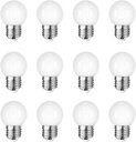 Taysing LED Night Light Bulb G14 Light Bulbs 1 Watt Low Wattage Globe Small Bulbs 10W Equivalent E26 Medium Screw Base Bathroom Vanity Porch Outdoor String Light Bulbs 12 Pack 3000K