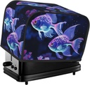 Two Blue Fish 2 Slice Toaster Covers Bread Machine Cover Quilted Dustproof Fingerprint Protectors Small Washable Appliance Cover Bread Maker Dust Protection Universal Size
