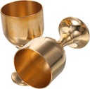 Garneck 2pcs Vintage Brass Goblet Retro High-stem Wine Cups for Home and Weddings Creative Decorative Drinkware for Friends and Family