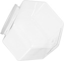 Hexagon Transparent Cookie Jar with Sealed Lid Large Capacity Dry Food Storage Container for Snacks Tea Nuts and Desktop Decoration