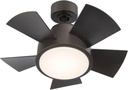 Vox Indoor and Outdoor 5-Blade 26in Smart Ceiling Fan in Bronze with 2700K LED Light Kit and Remote Control Works with Alexa and iOS or Android App