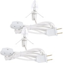 WATERGLIDE 2 Pack Accessory Cord with Clear Bulb, 6 FT UL Listed Replacement Lamp Cord with ON/Off Switch, Perfect for Christmas Village House, Craft Projects, Halloween Holiday Decoration