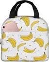 Time For Bananas Reusable Insulated Lunch Bag, 8.5in x 8in x 5in, Polyester, For Women and Men