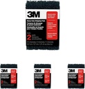 3M Heavy Duty Stripping Pads, 2 Count, 3-3/4 in x 6 in, Tough & Durable, Removes Paint, Varnish, Wallpaper Paste & Other Finishes Without Scratching Or Gouging The Surface (10112NA) (Pack of 4)