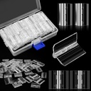20 Pieces Acrylic Hinges Clear Acrylic Mini Hinge Transparent Plastic Folding Tools with Storage Box for Cabinet Drawer