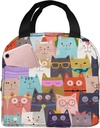 Lunch Bags Lunch Box For Women & Men Adult Insulated Lunch Bag Cat Colorful Portable Lunch Bag Lunch Box Mens Womens Lunch Bags For Work Cooler Tote Lunch Boxes Keep Fresh and Warm