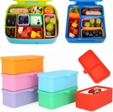 6PCS Lunch Bento Box Accessories for Kids, 4.5oz Silicone Lunch Box Dividers with Lids Small Silicone Food Storage Container for Snack Sauce Condiment Soup Yogurt Salad Dressing (Rectangular)