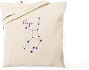 CafePress Virgo Zodiac Constellation Tote Bag Reusable Natural Beige Canvas Shopping Bag