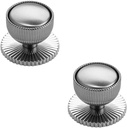 Self-Stick Instant Cabinet Drawer Knobs Metal Knobs Helper with Adhesive Furniture Knobs Handles for Kitchen Cabinet Drawer Window (2pcs/Set) (Round, Silver)