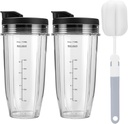 2 Pack Blender Cups Replacement For Ninja,24oz Blender Cups with Sip & Seal Lids Compatible with Ninja BL450 BL456 BL480 BL482 BL640 BL642 BL682 BN401 BN751 BN800 BN801 BL2012 BL2013 SS101 SS151